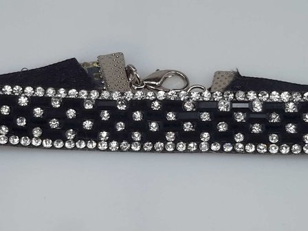 Choker Kette, strass, schwarz