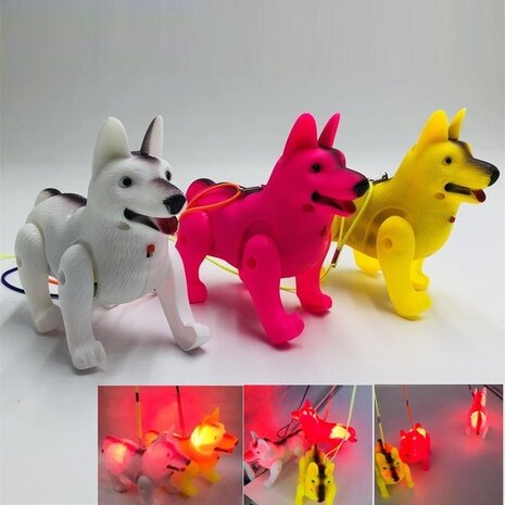 laufende Hund, LED-Beleuchtung, Musik, karton 108 St