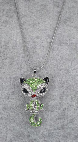 Fuchs, farbige Strass, beweglich