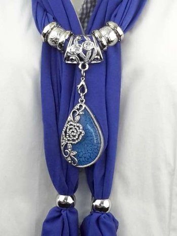 Hanger, hars Aderen des Leven blauw druppel strass