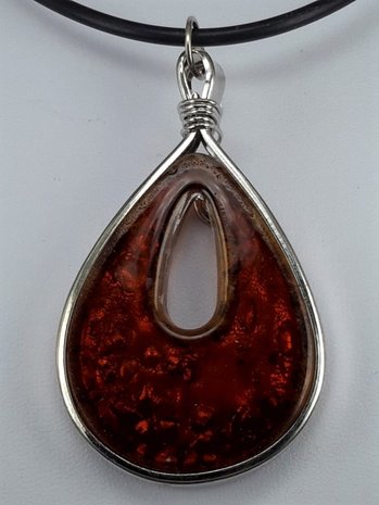 murano hanger, druppel, vlokken in 7 kleur.