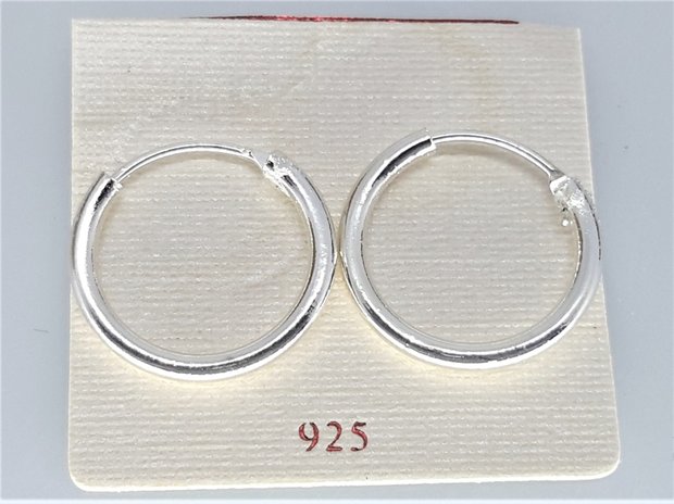 Oorringen Ø 12 mm, 925 zilver