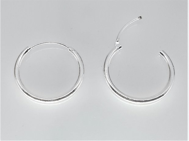 Ohrringen, Ø 15 mm, 925 Silber