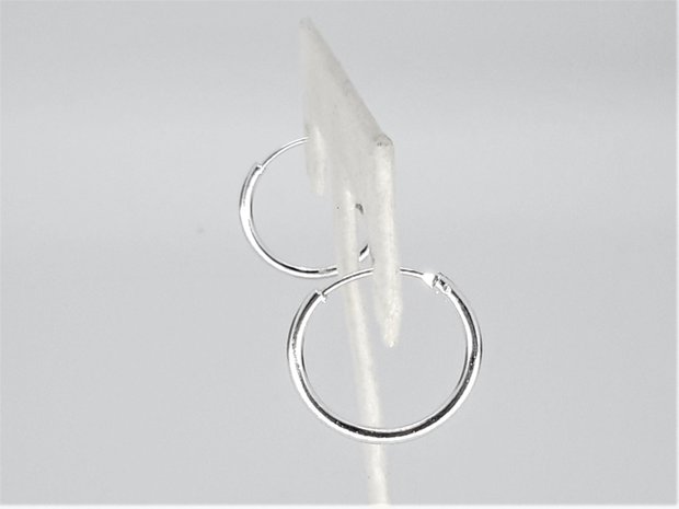 Ohrringen, Ø 15 mm, 925 Silber