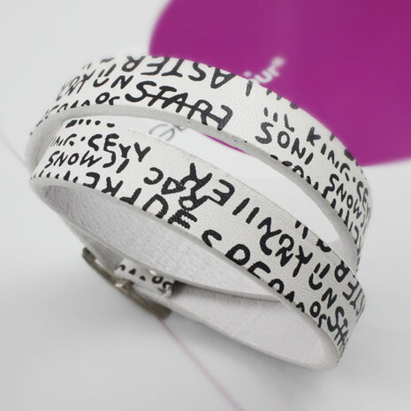 PU leren armband met tekst