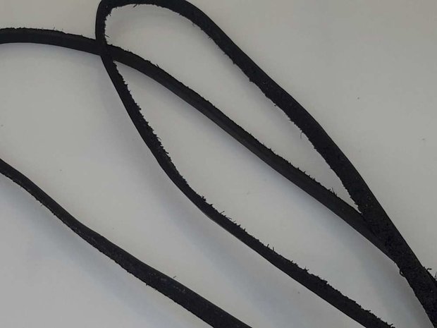 Leder Schnürsenkelkette, schwarz, yin und yang