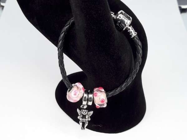 Leder armband, ua Pandora & Elemento Charms