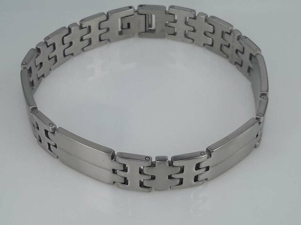 Edelstaal schakelarmband, -ǂ≡ǂ-