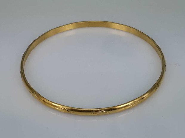Edelstahl gold farbe blatt motive Slave Armband.