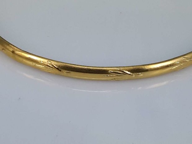 Edelstahl gold farbe blatt motive Slave Armband.