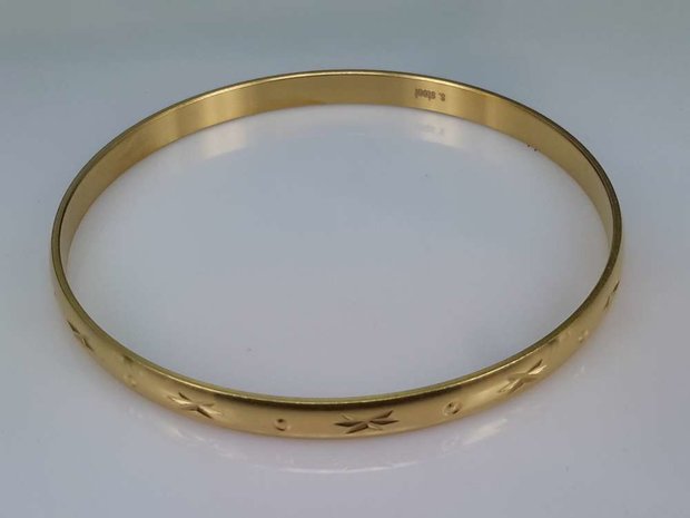 Edelstahl gold farbe *** motive Slave Armband.