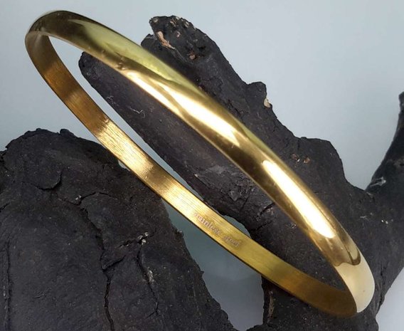 Edelstahl gold farbe gratt motive Slave Armband.