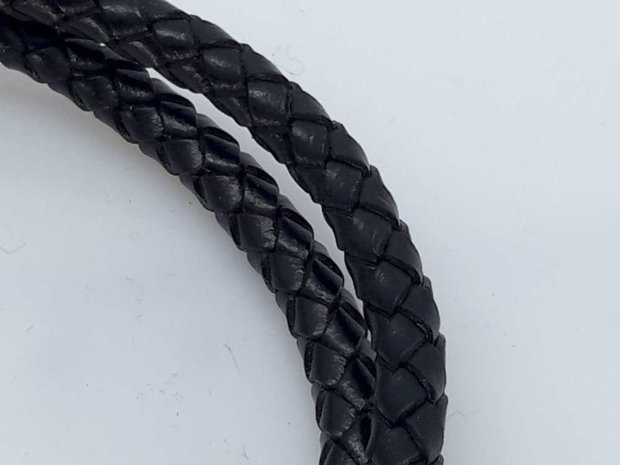 Lederarmband schwarz, 3 Riemen, Elefantenkopfanker aus Edelstahl