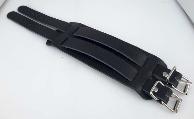 Breite Ledergürtel Armband, Schnalle, braun oder schwarz