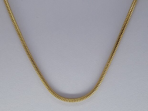 rupsketting 2, goudkl edelstaal, 45