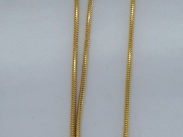 rupsketting 2, goudkl edelstaal, 50