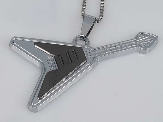 Edelstaal hanger, Flying V Gitaar