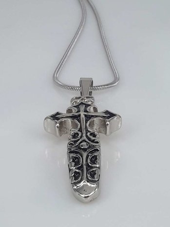 Edelstahl Anhänger, Gotik, Kreuz