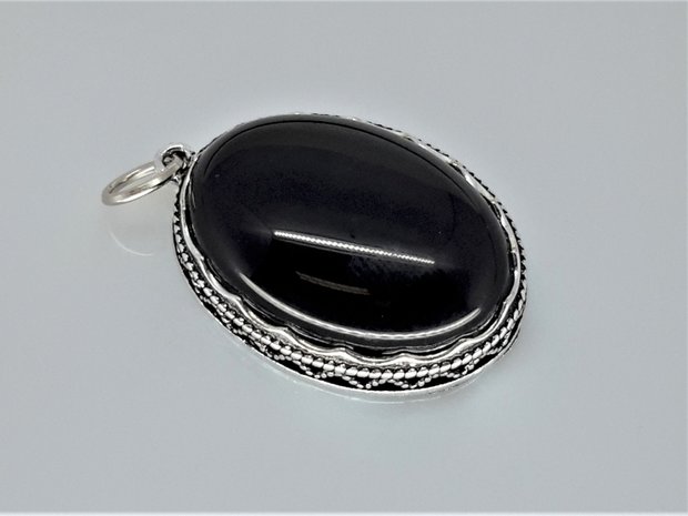 Onyx, Edelstein Oval hänger