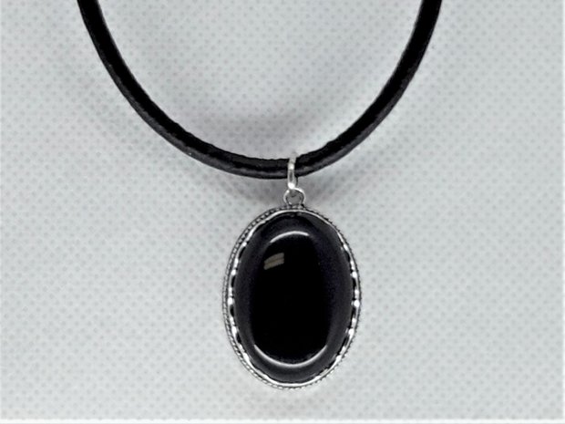 Onyx, Edelstein Oval hänger