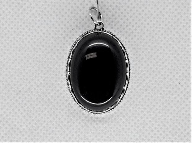 Onyx, Edelstein Oval hänger