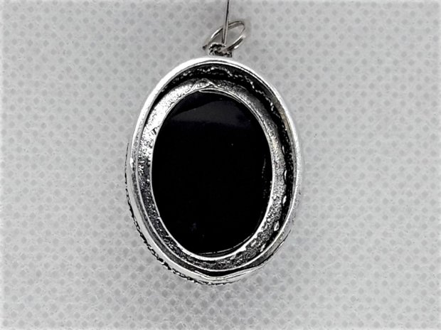 Onyx, Edelstein Oval hänger