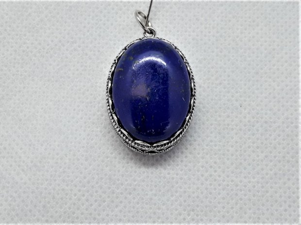 Hanger, Lapis lazuli ovaal kwarts edelsteen