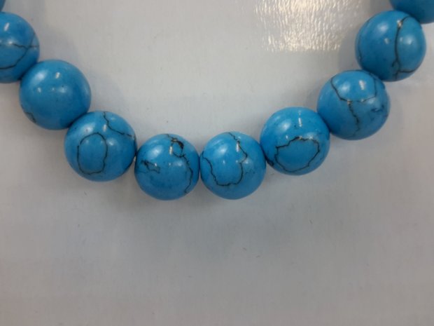 Armband Türkis blau 19 Perlen