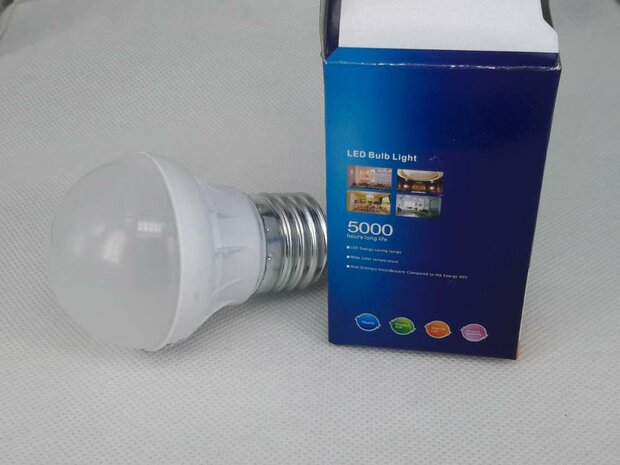 Ledlamp 3W warmwit, E27