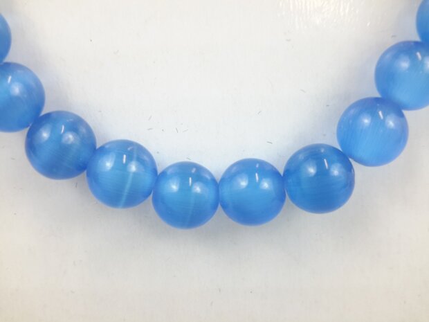 Armband katze-auge, tiefblau, 23 Perle