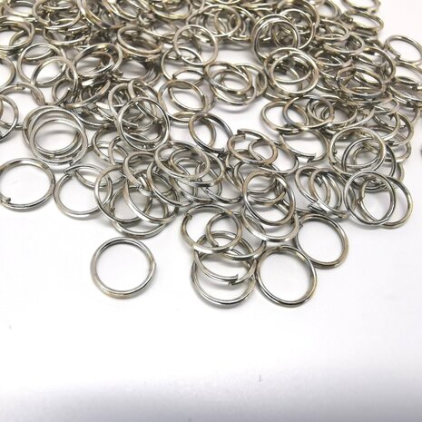 Offener Ring, 5 mm, antik silberfarben, pro 500