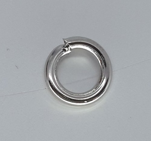 Edelstahl Offener Ring, Ø 8, silberfarben, pro 100