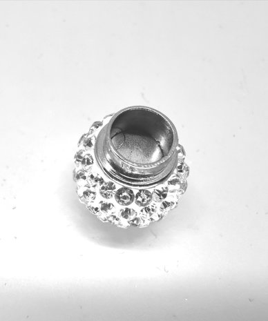Magneetsluiting Shamballa crystal Ø 14 mm