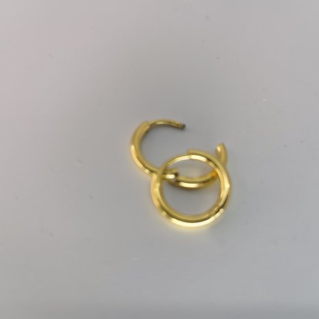 Ohrringe, Ø 10 mm, Edelstahl, Goldfarben