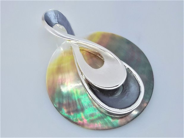 Hanger, Abalone schelp rond, R-Design