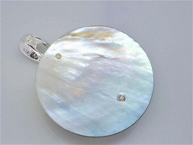 Hanger, Abalone schelp rond, R-Design
