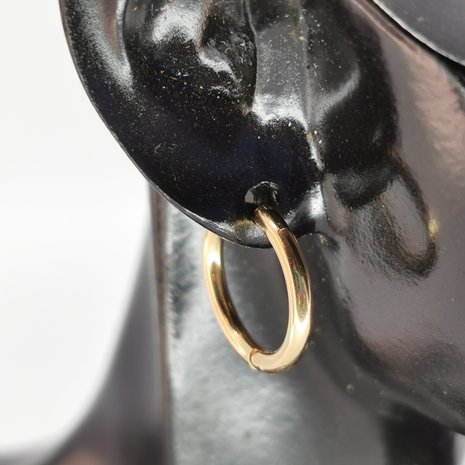 Ohrringe, Ø 12 mm, Edelstahl, Goldfarben