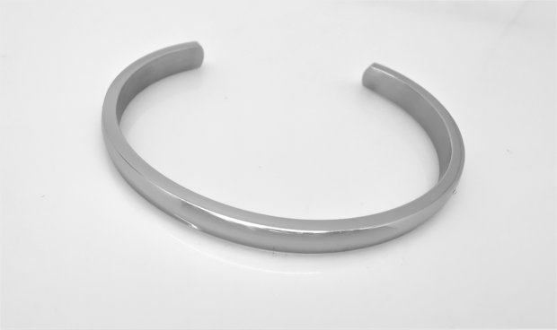 Bangle armband, glad 5,5 mm, edelstaal