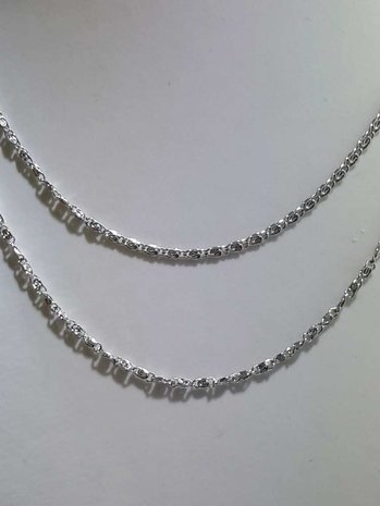 Edelstaal Griekse schakelketting, L 50 cm