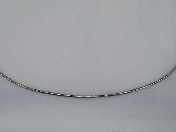 Edelstaal Ronde slangenketting, L 80 cm