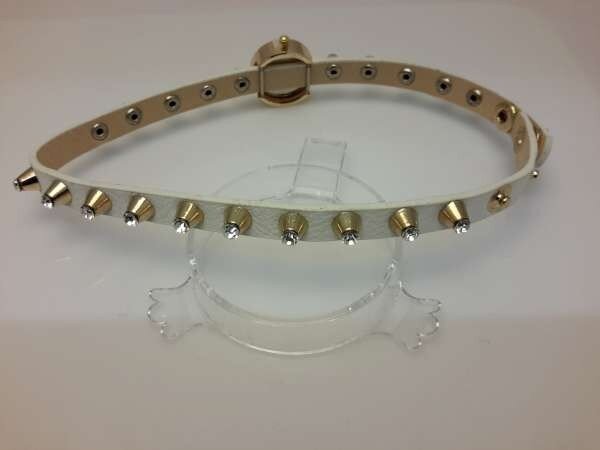 Armbandhorloge, PU leren wrap (2), goudkleur, 20 zirkonia's op studs, 4 kleuren