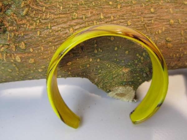 Murano armband, kleurencombinatie geel, goud, bruin