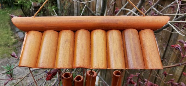 Handgemaakte – Japanse - bamboe - windgong - hanger met - Zen - geluid.