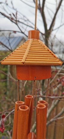 Handgemacht - Japanisch - Bambus - Windspiel - Anhänger mit - Zen - Klang.