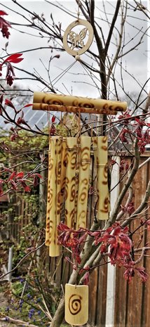 Handgemaakte – Japanse - bamboe - windgong - hanger met - Zen - geluid.