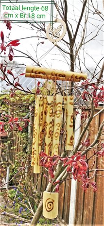 Handgemaakte – Japanse - bamboe - windgong - hanger met - Zen - geluid.