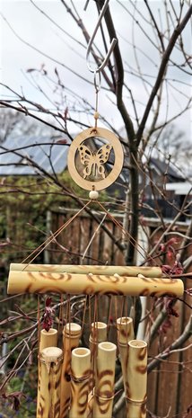 Handgemaakte – Japanse - bamboe - windgong - hanger met - Zen - geluid.