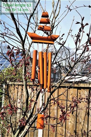 Handgemaakte – Japanse - bamboe - windgong - hanger met - Zen - geluid.