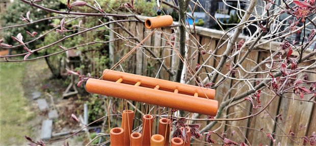 Handgemaakte – Japanse - bamboe - windgong - hanger met - Zen - geluid.