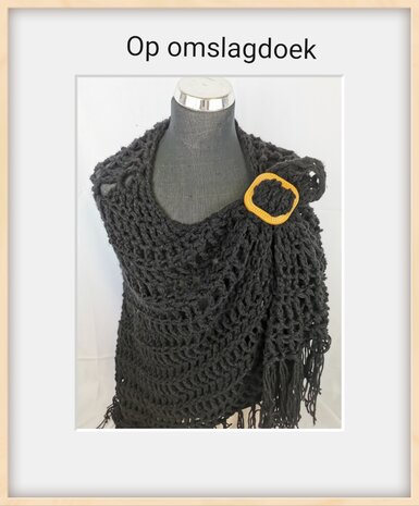 Sjaal ring-bamboe look-handige ring om een sjaal/omslagdoek vast te zetten zonder gaatjes maken.